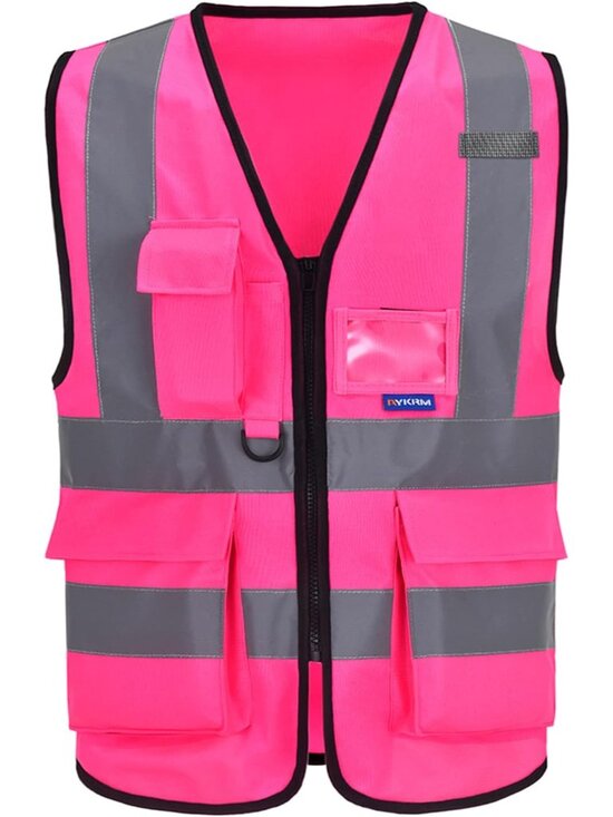 Other - Pink Safety Vests for Women,Working Safety Vest with Reflective Strips,Medium